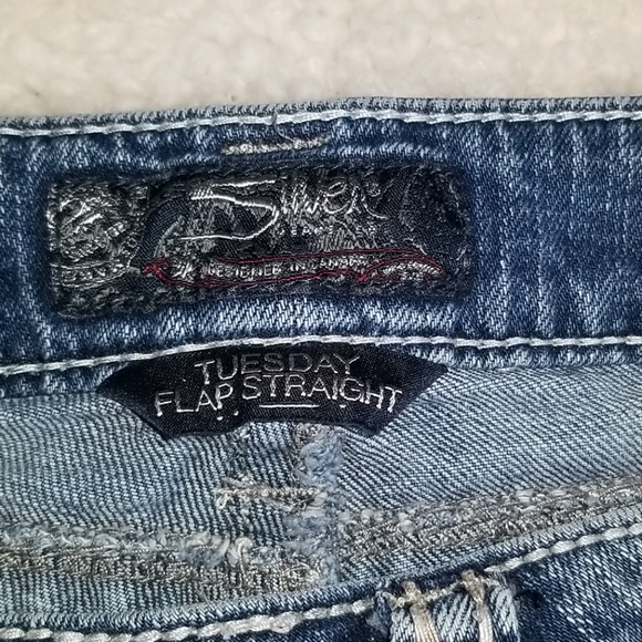 Silver Jeans Tuesday Flap Jeans Sz 26X32 - Picture 5 of 11